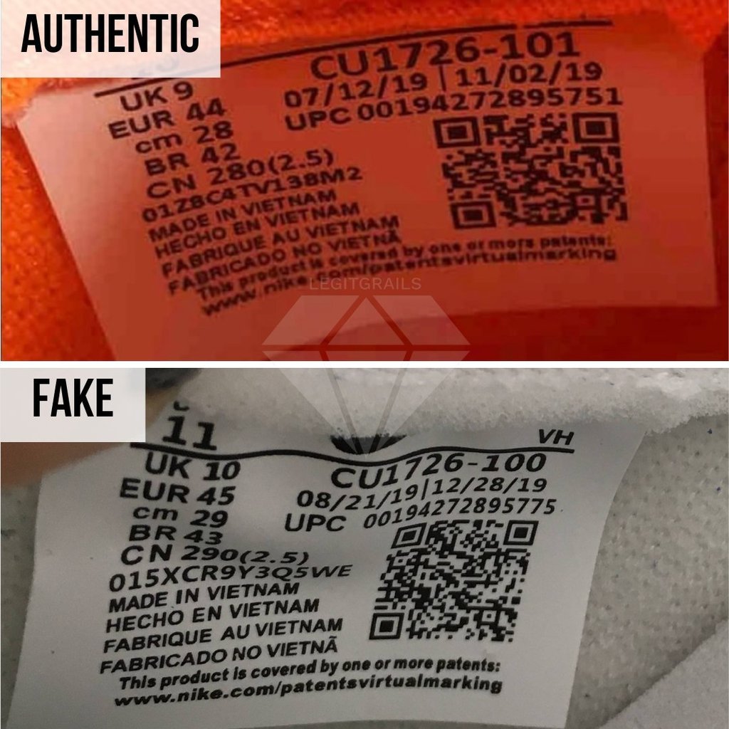 Comment authentifier Nike Dunk : la méthode de l'étiquette de taille